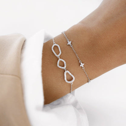 Elegant 0.05 TCW Lab-Grown Diamond Floral Bracelet 14