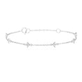 Load image into Gallery viewer, Elegant 0.05 TCW Lab-Grown Diamond Floral Bracelet
