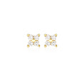 Load image into Gallery viewer, Radiant 0.02 TCW Round Lab-Grown Diamond Floral Stud Earrings
