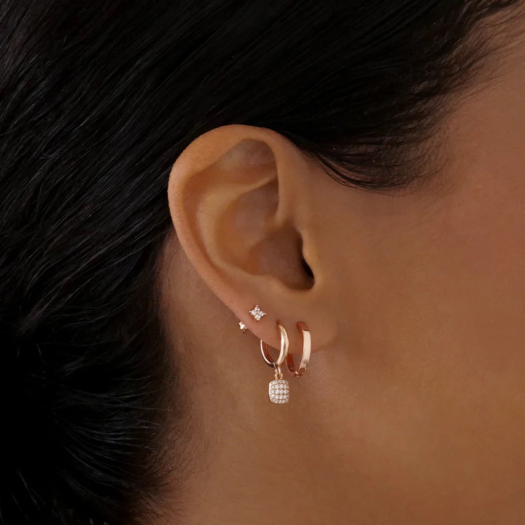 Radiant 0.02 TCW Round Lab-Grown Diamond Floral Stud Earrings 2