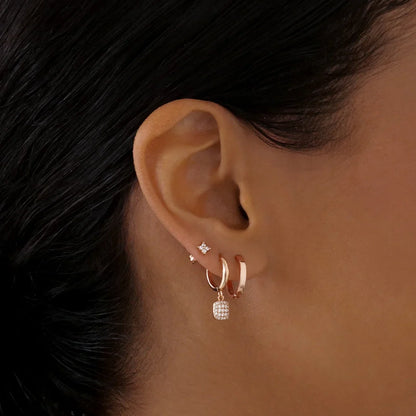 Radiant 0.02 TCW Round Lab-Grown Diamond Floral Stud Earrings 2