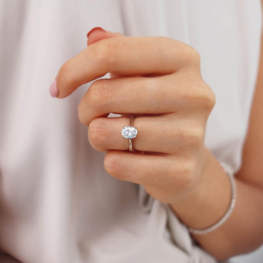 1.50 CT Oval Lab Grown Diamond Solitaire Engagement Ring - Timeless Elegance 5
