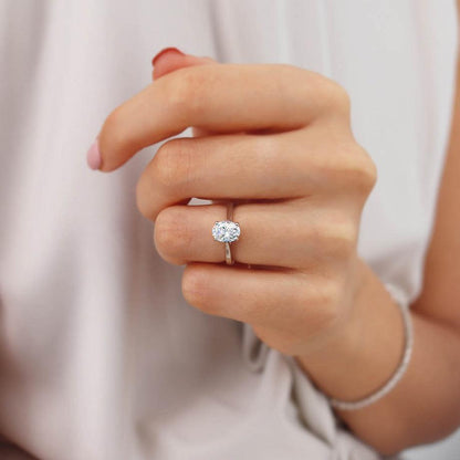 1.50 CT Oval Lab Grown Diamond Solitaire Engagement Ring - Timeless Elegance 5