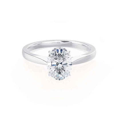 1.50 CT Oval Lab Grown Diamond Solitaire Engagement Ring - Timeless Elegance 1