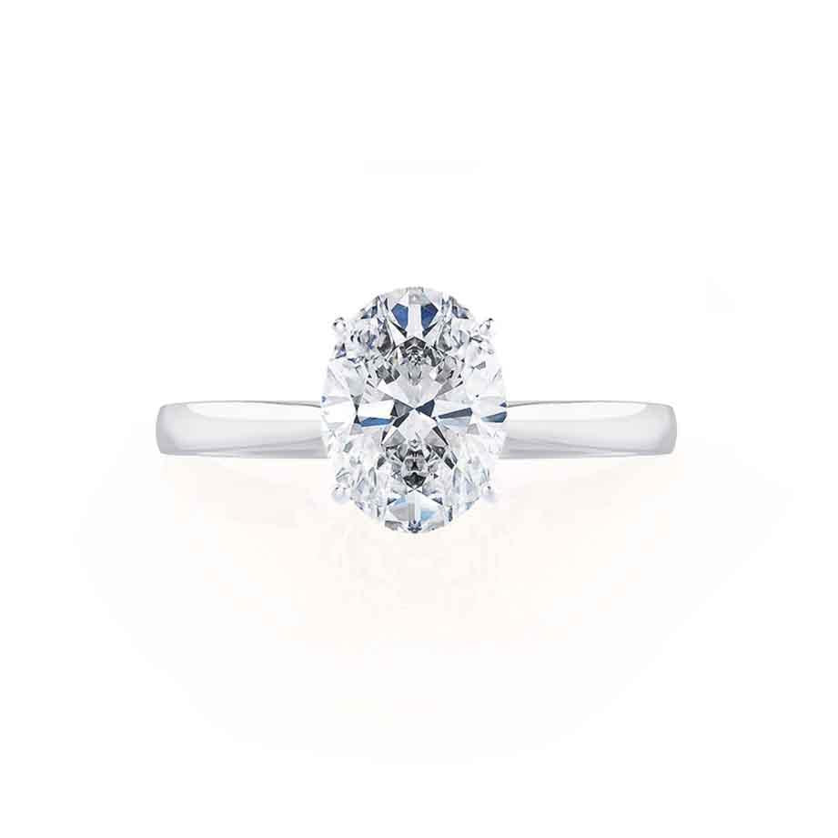 1.50 CT Oval Lab Grown Diamond Solitaire Engagement Ring - Timeless Elegance 2