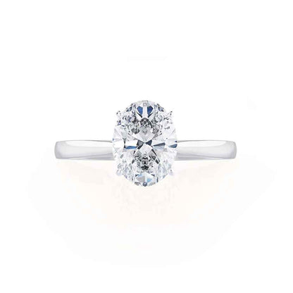 1.50 CT Oval Lab Grown Diamond Solitaire Engagement Ring - Timeless Elegance 2