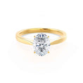 Load image into Gallery viewer, 1.50 CT Oval Lab-Grown Diamond Solitaire Engagement Ring In Elegant Gold Setting
