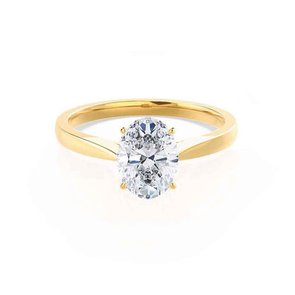 1.50 CT Oval Lab-Grown Diamond Solitaire Engagement Ring In Elegant Gold Setting 1