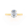 Load image into Gallery viewer, 1.50 CT Oval Lab-Grown Diamond Solitaire Engagement Ring In Elegant Gold Setting
