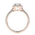 Load image into Gallery viewer, 1.0 CT Round Lab Grown Diamond Halo Pave Engagement Ring
