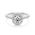 Load image into Gallery viewer, 1.0 CT Round Lab Grown Diamond Halo Pave Engagement Ring
