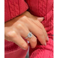 Load image into Gallery viewer, 1.0 CT Round Lab Grown Diamond Halo Pave Engagement Ring
