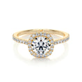 Load image into Gallery viewer, 1.0 CT Round Lab Grown Diamond Halo Pave Engagement Ring
