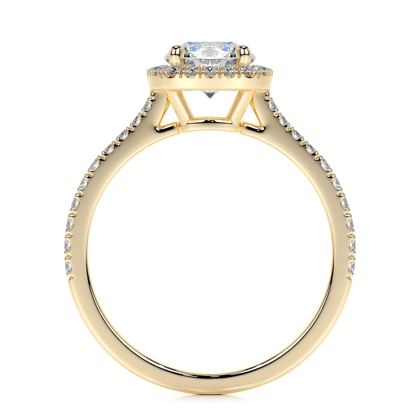 1.0 CT Round Halo CVD E/VS2 Diamond Engagement Ring 8