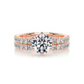 Load image into Gallery viewer, Radiant 1.50 CT Round Lab Grown Diamond Solitaire Bridal Ring Set
