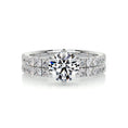 Load image into Gallery viewer, Radiant 1.50 CT Round Lab Grown Diamond Solitaire Bridal Ring Set
