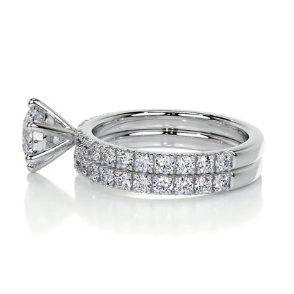 Radiant 1.50 CT Round Lab Grown Diamond Solitaire Bridal Ring Set 5