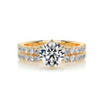 Load image into Gallery viewer, Radiant 1.50 CT Round Lab Grown Diamond Solitaire Bridal Ring Set
