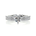 Load image into Gallery viewer, 1.0 TCW Heart-Shaped Lab Grown Diamond Solitaire Bridal Ring Set
