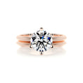 Load image into Gallery viewer, 1.0 CT Round Lab Grown Diamond Solitaire Engagement Ring Set
