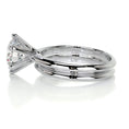 Load image into Gallery viewer, 1.0 CT Round Lab Grown Diamond Solitaire Engagement Ring Set 4
