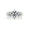 Load image into Gallery viewer, 1.0 CT Round Lab Grown Diamond Solitaire Engagement Ring Set 1
