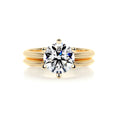 Load image into Gallery viewer, 1.0 CT Round Lab Grown Diamond Solitaire Engagement Ring Set 6
