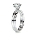 Load image into Gallery viewer, 1.50 CT Round Lab Grown Diamond Solitaire Bridal Ring Set in Platinum Finish
