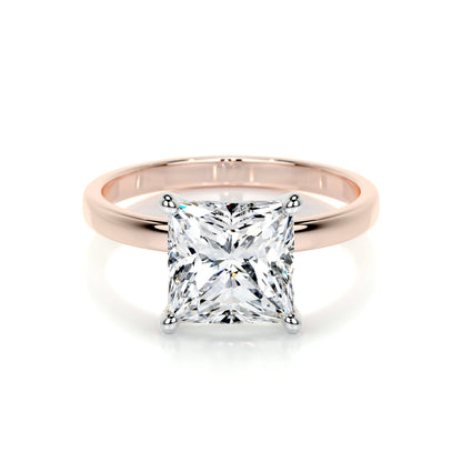 3.0 CT Princess Solitaire CVD F/VS2 Diamond Engagement Ring 31