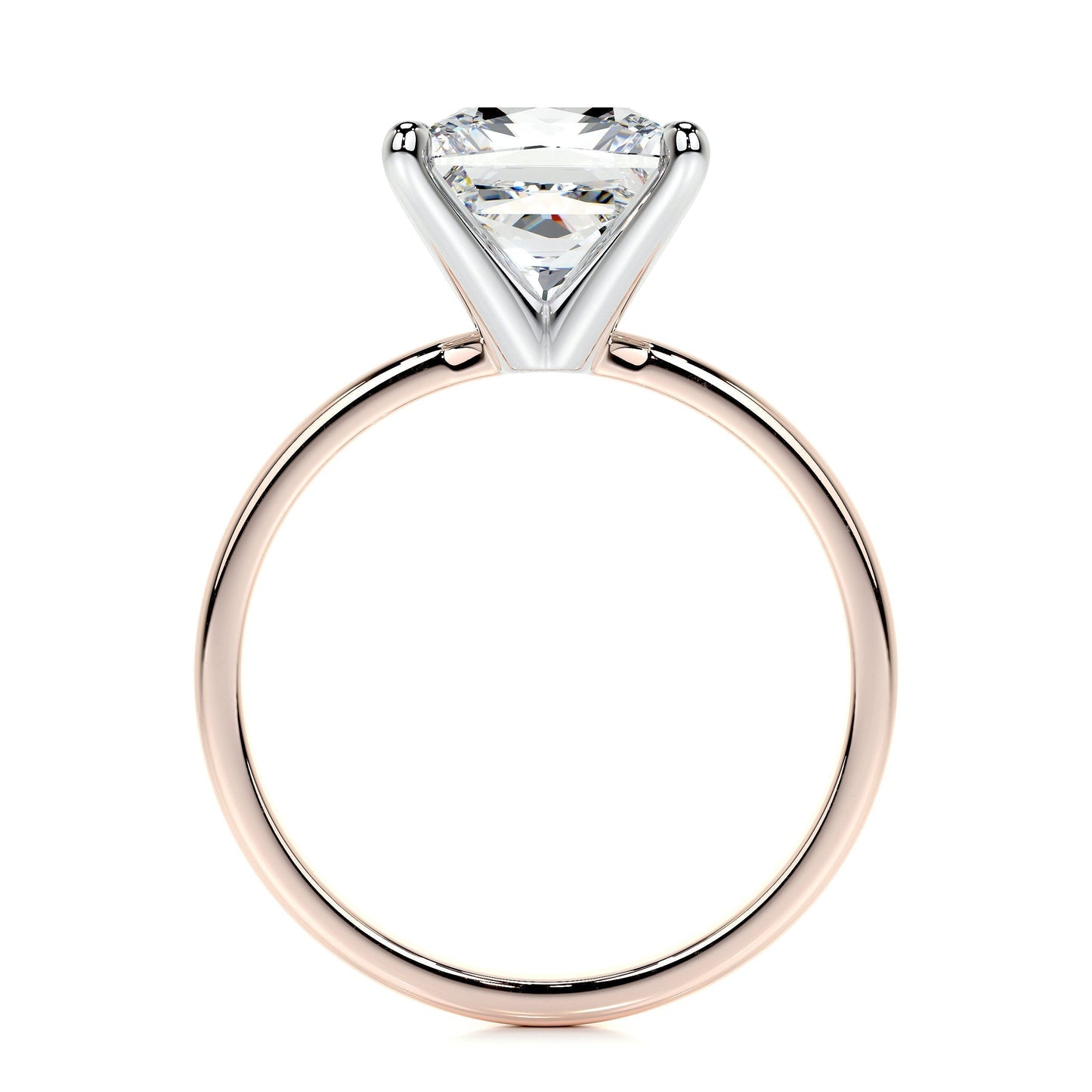 3.0 CT Princess Solitaire CVD F/VS2 Diamond Engagement Ring 32