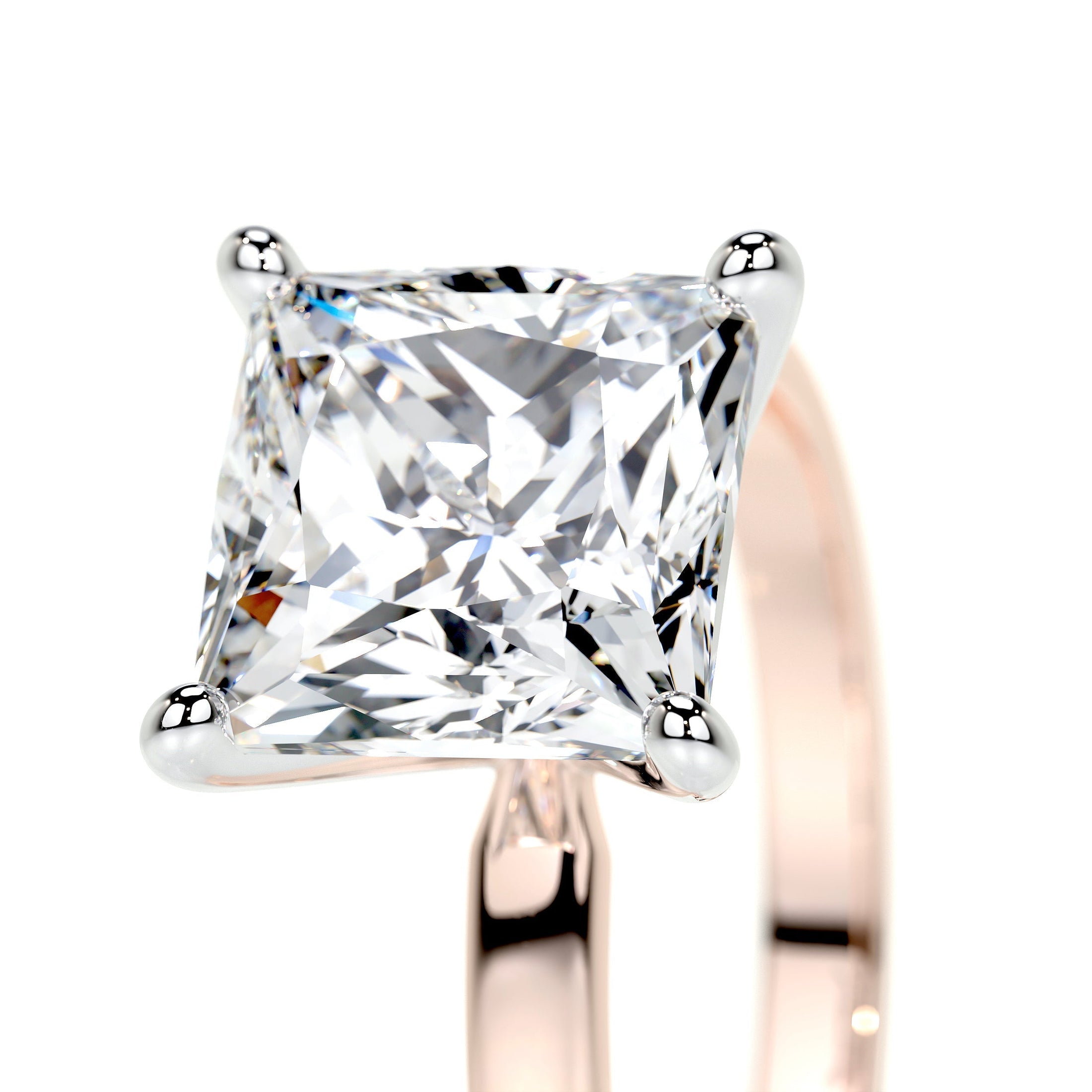 Radiant 3.0 CT Princess-Cut Lab Grown Diamond Solitaire Engagement Ring