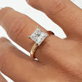 Load image into Gallery viewer, Radiant 3.0 CT Princess-Cut Lab Grown Diamond Solitaire Engagement Ring
