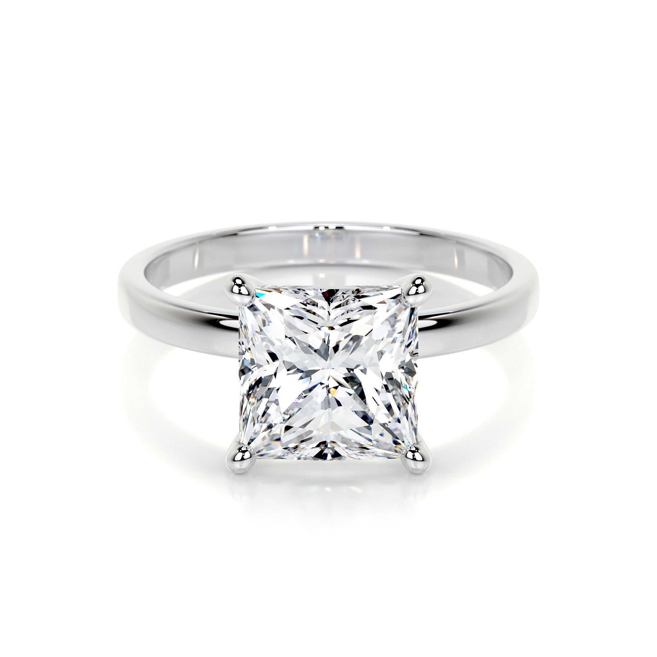 Radiant 3.0 CT Princess-Cut Lab Grown Diamond Solitaire Engagement Ring