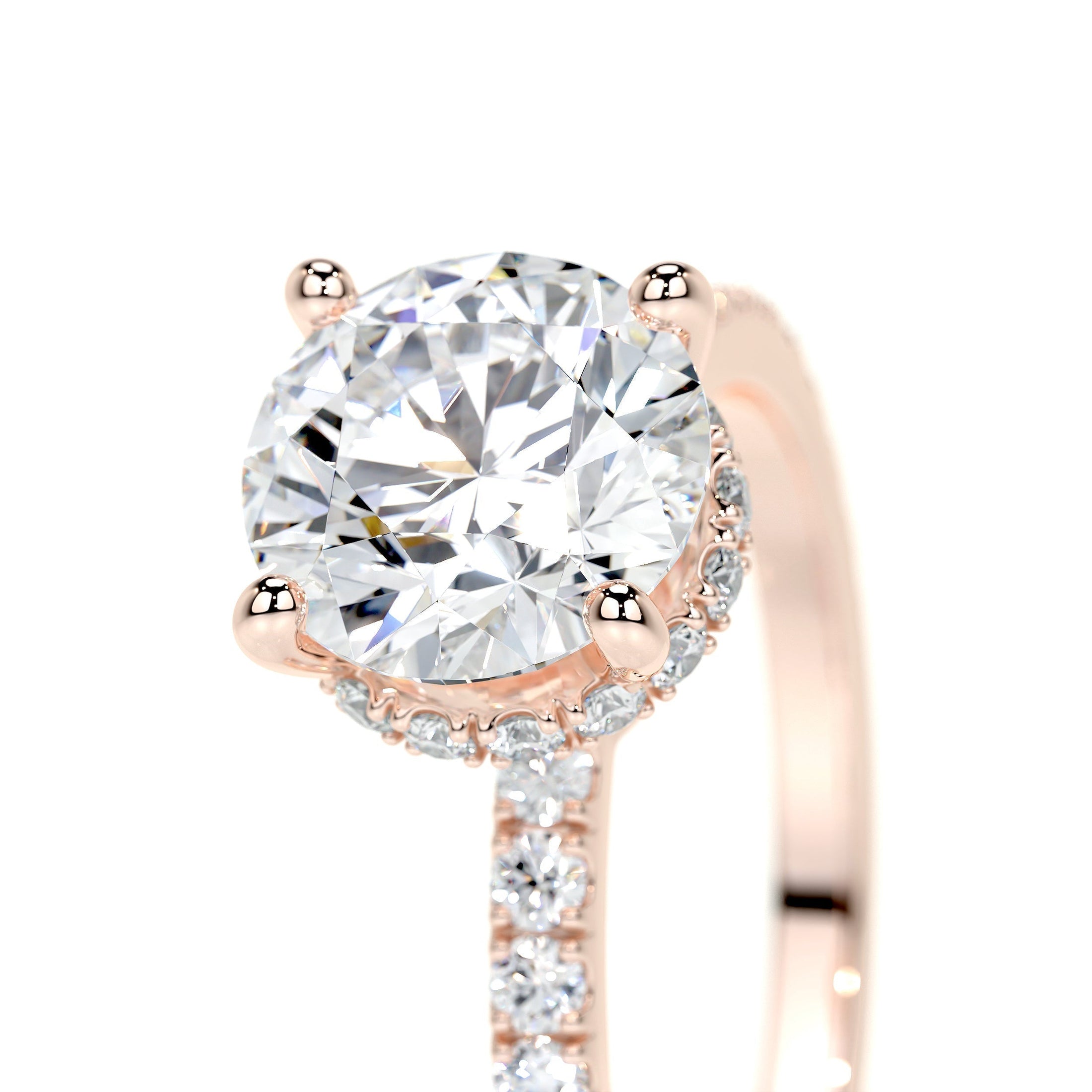 1.50 CT Round Lab Grown Diamond Hidden Halo Engagement Ring in Sparkling Elegance 14