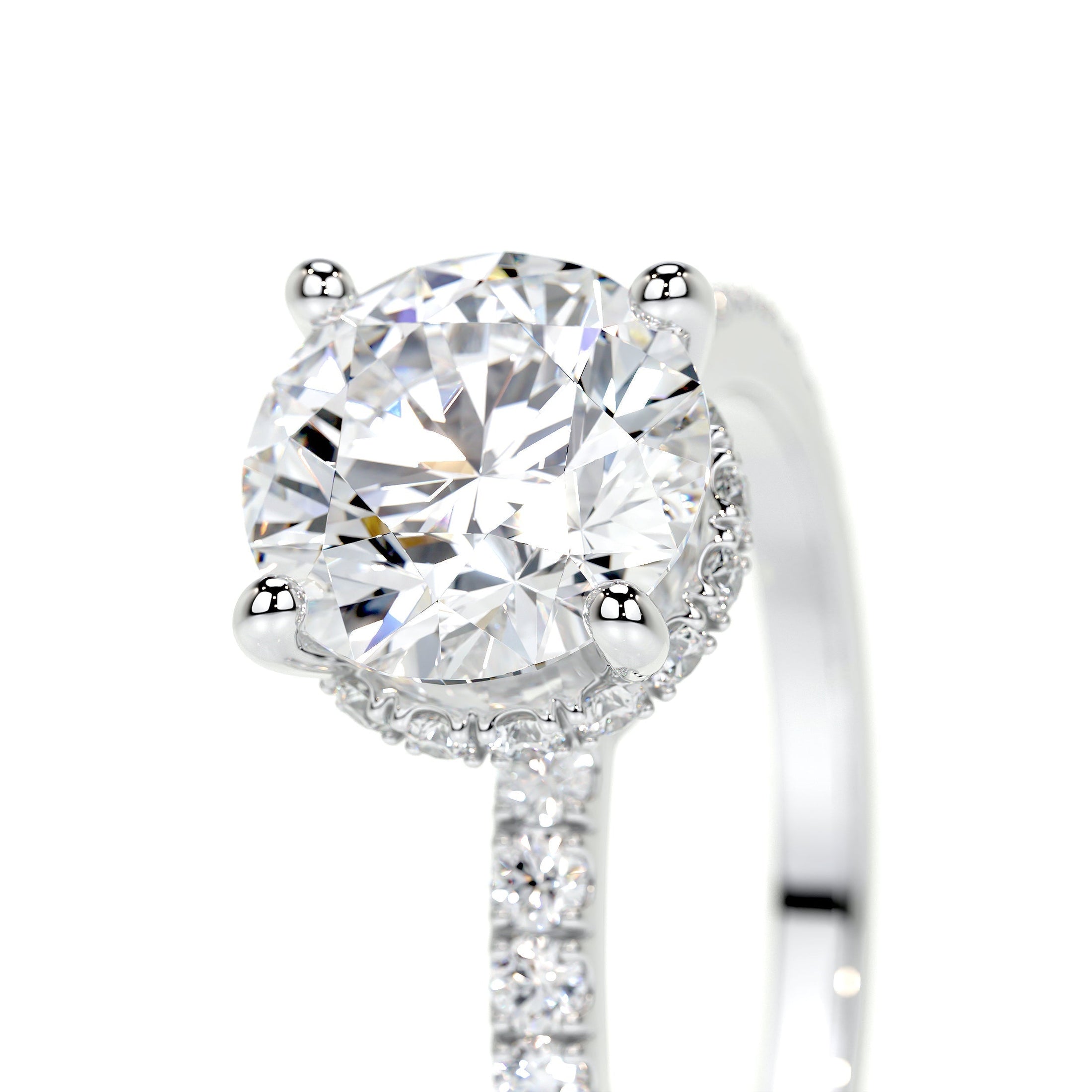 1.50 CT Round Lab Grown Diamond Hidden Halo Engagement Ring in Sparkling Elegance 4