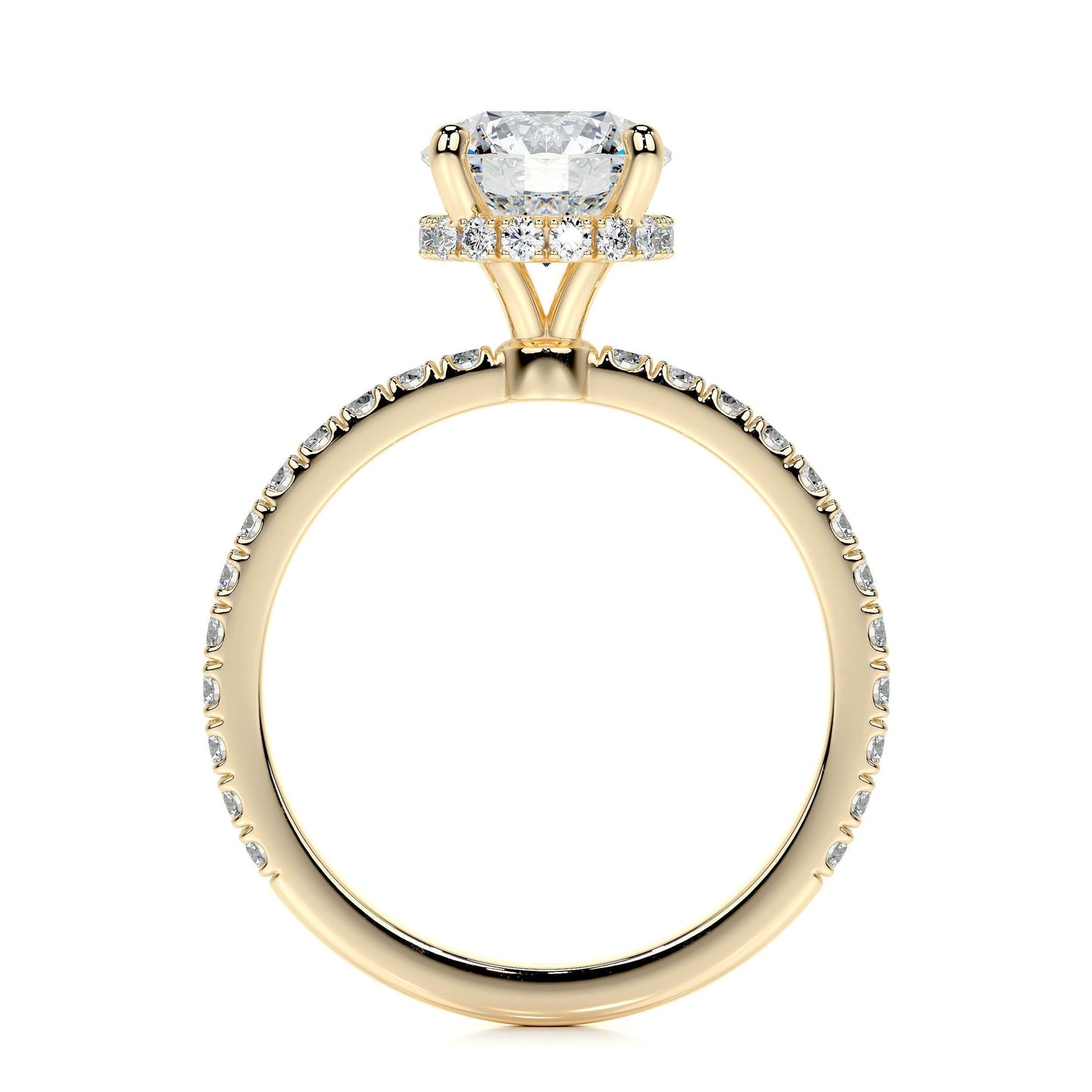 1.50 CT Round Hidden Halo CVD E/VS2 Diamond Engagement Ring 9