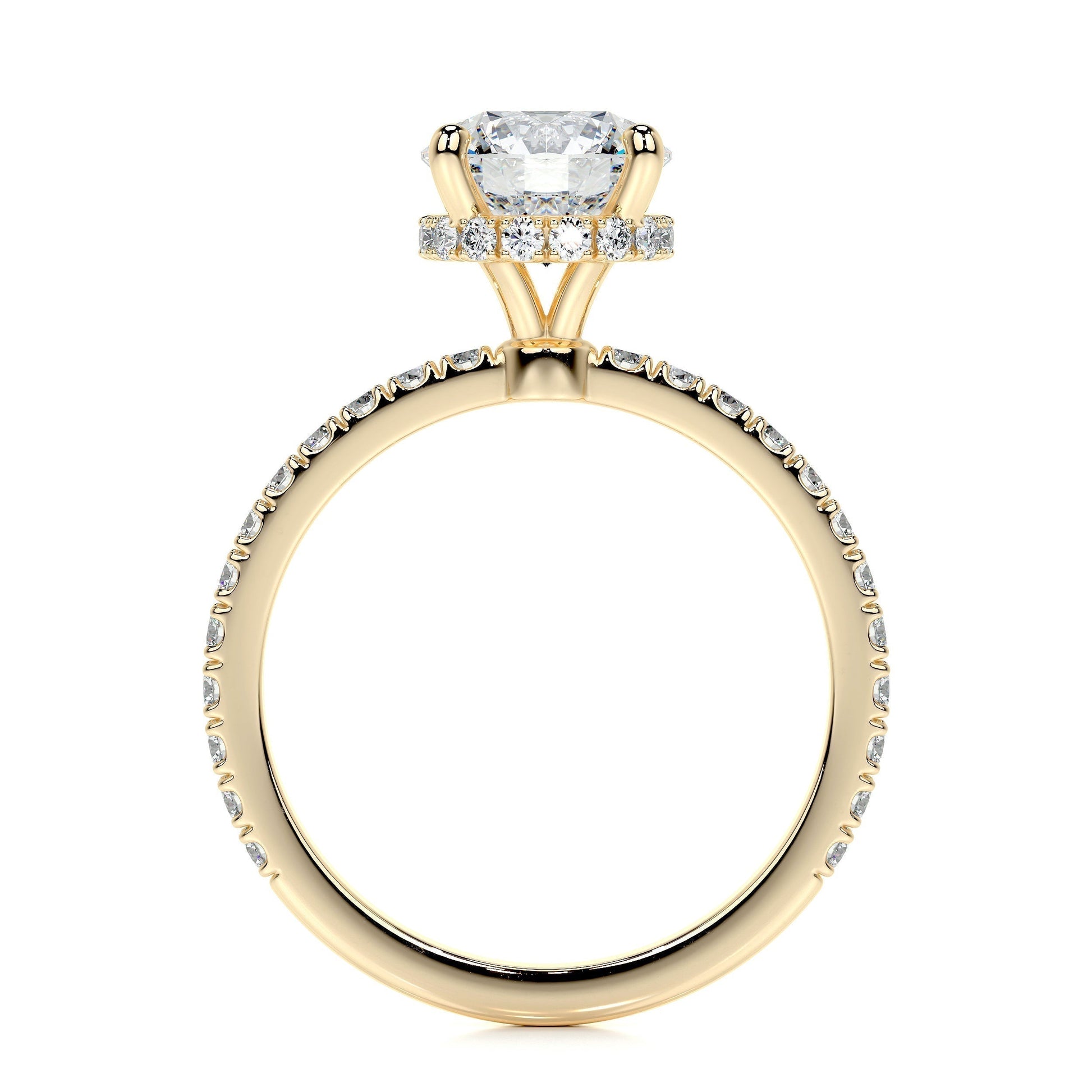 1.50 CT Round Hidden Halo CVD E/VS2 Diamond Engagement Ring 9