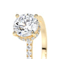 Load image into Gallery viewer, 1.50 CT Round Lab Grown Diamond Hidden Halo Engagement Ring in Sparkling Elegance 7
