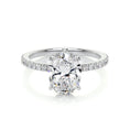 Load image into Gallery viewer, 1.50 CT Oval Lab-Grown Diamond Hidden Halo Engagement Ring - Timeless Elegance
