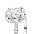 Load image into Gallery viewer, 1.50 CT Oval Lab-Grown Diamond Hidden Halo Engagement Ring - Timeless Elegance
