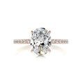 Load image into Gallery viewer, 1.50 CT Oval Lab-Grown Diamond Hidden Halo Engagement Ring - Timeless Elegance
