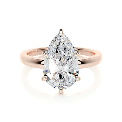 Radiant 5.0 CT Pear Cut Lab Grown Diamond Solitaire Engagement Ring 11