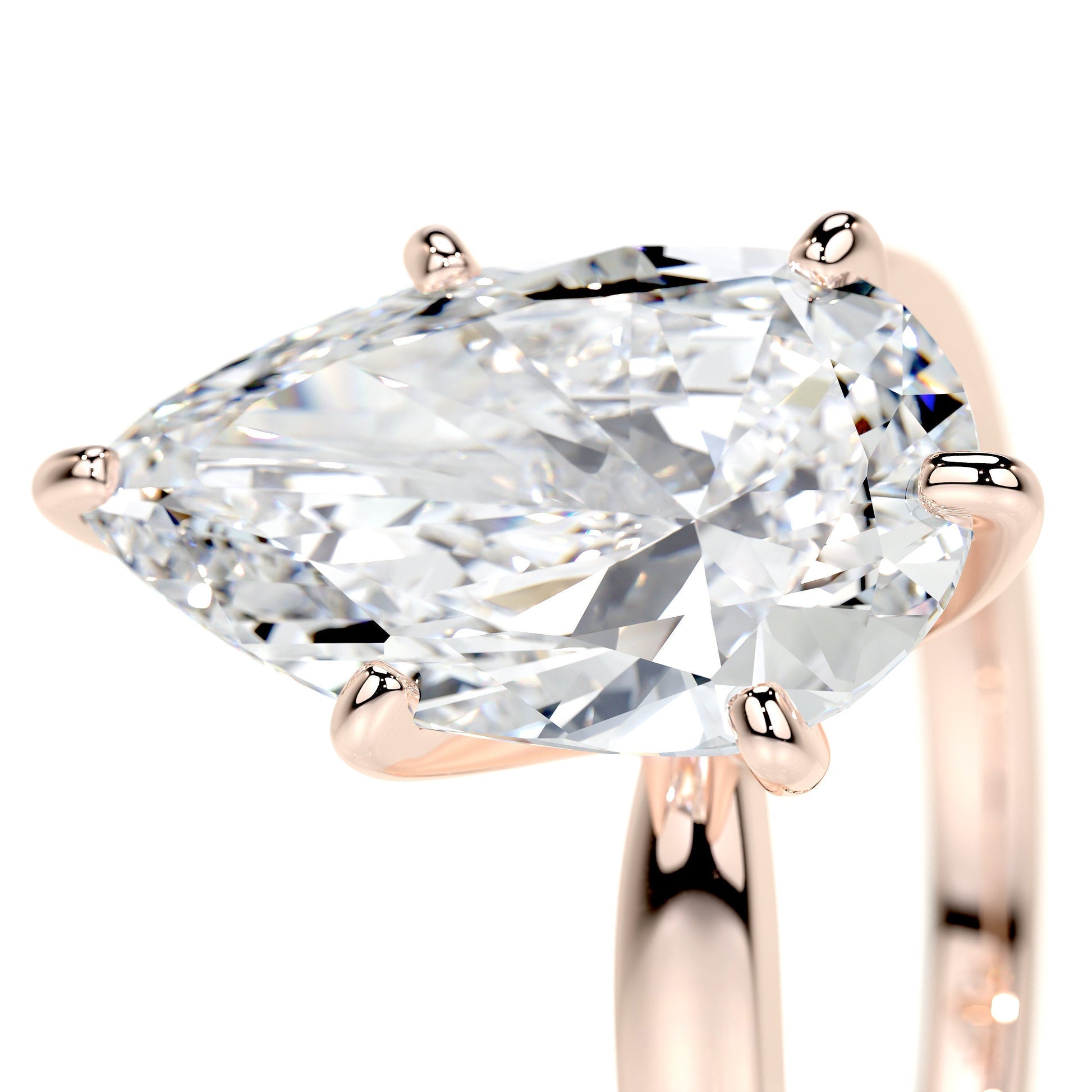 Radiant 5.0 CT Pear Cut Lab Grown Diamond Solitaire Engagement Ring 12