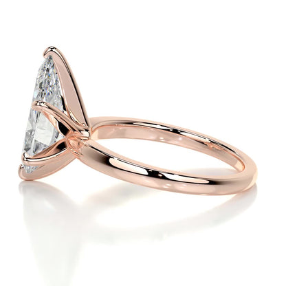 Radiant 5.0 CT Pear Cut Lab Grown Diamond Solitaire Engagement Ring 13