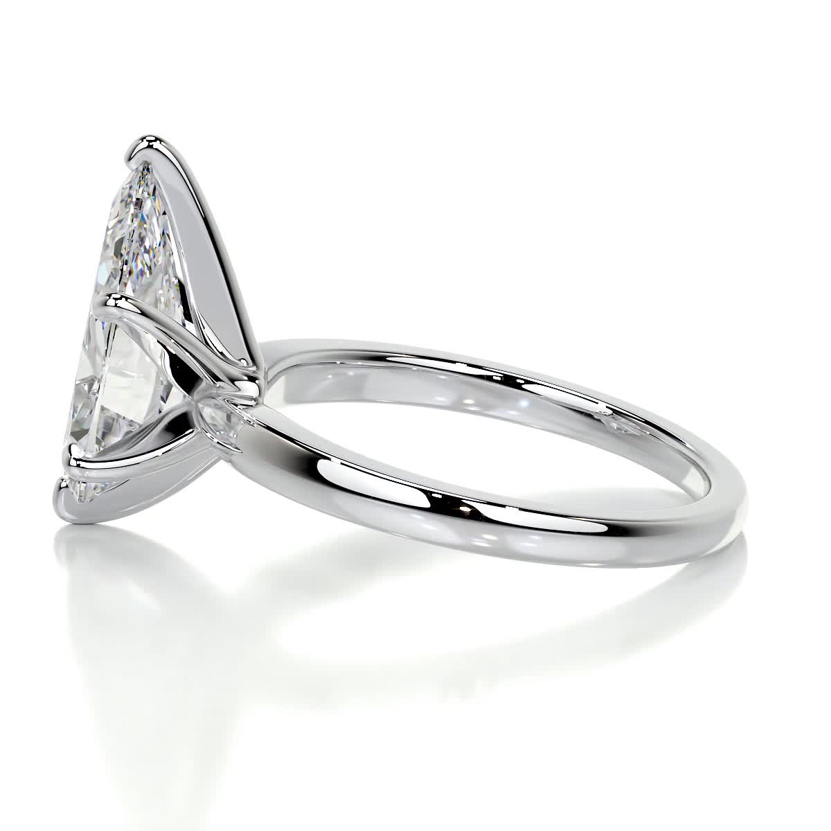 Radiant 5.0 CT Pear Cut Lab Grown Diamond Solitaire Engagement Ring 3