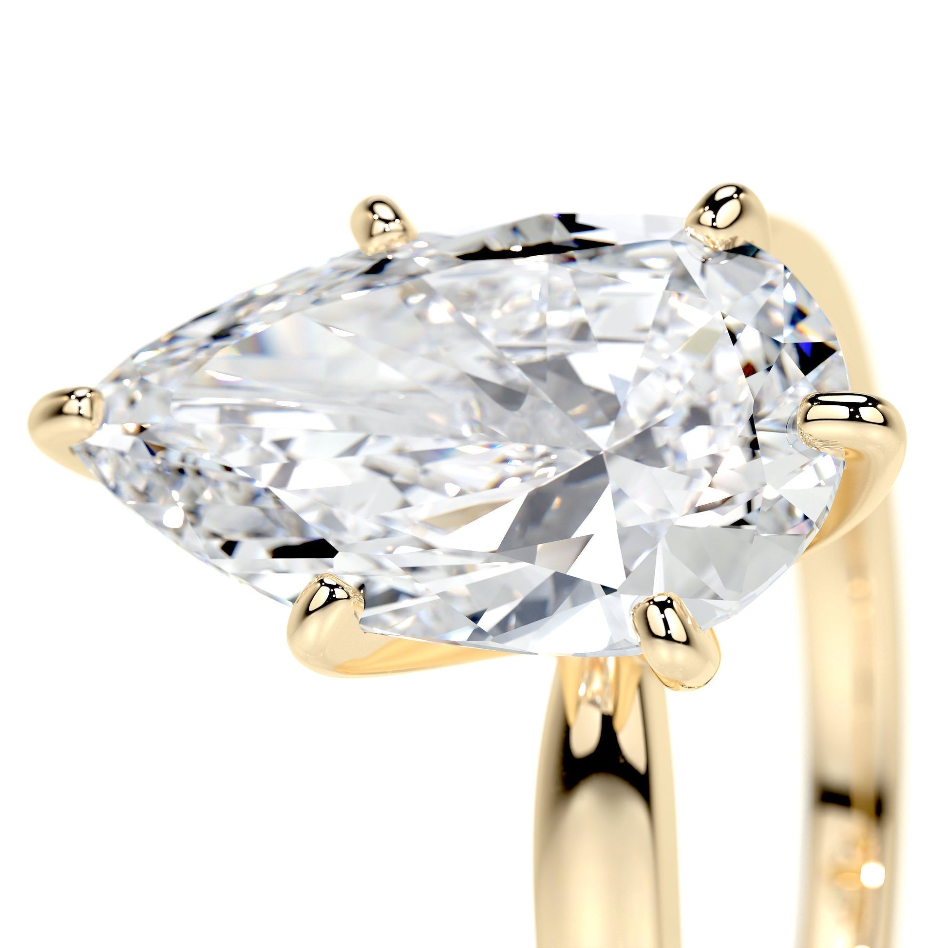 Radiant 5.0 CT Pear Cut Lab Grown Diamond Solitaire Engagement Ring 7