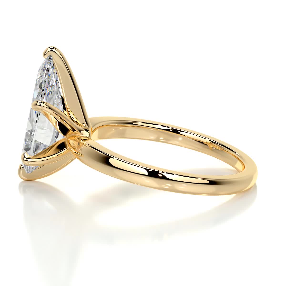 Radiant 5.0 CT Pear Cut Lab Grown Diamond Solitaire Engagement Ring 8