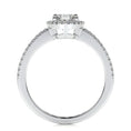 Load image into Gallery viewer, Radiant Elegance: 0.90 CT Oval Lab Grown Diamond Halo & Pave Split Shank Engagement Ring 8
