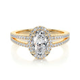 Load image into Gallery viewer, Radiant Elegance: 0.90 CT Oval Lab Grown Diamond Halo Engagement Ring
