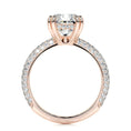 Load image into Gallery viewer, Radiant 3.0 CT Round Lab-Grown Diamond Pavé Engagement Ring
